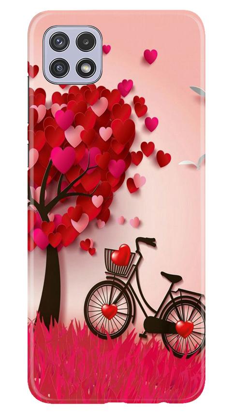 Red Heart Cycle Case for Samsung Galaxy A22 (Design No. 222)