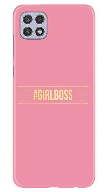 Girl Boss Pink Mobile Back Case for Samsung Galaxy A22 (Design - 263)