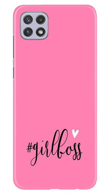 Girl Boss Pink Mobile Back Case for Samsung Galaxy A22 (Design - 269)