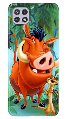 Timon and Pumbaa Mobile Back Case for Samsung Galaxy A22 (Design - 305)