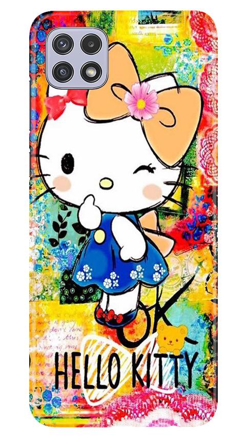 Hello Kitty Mobile Back Case for Samsung Galaxy A22 (Design - 362)