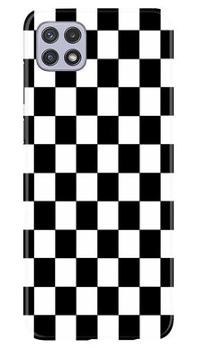 Black White Boxes Mobile Back Case for Samsung Galaxy A22 (Design - 372)
