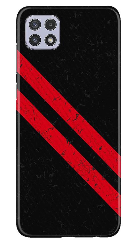 Black Red Pattern Mobile Back Case for Samsung Galaxy A22 (Design - 373)