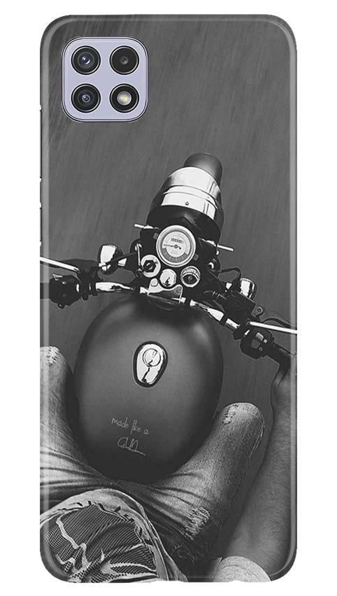 Royal Enfield Mobile Back Case for Samsung Galaxy A22 (Design - 382)