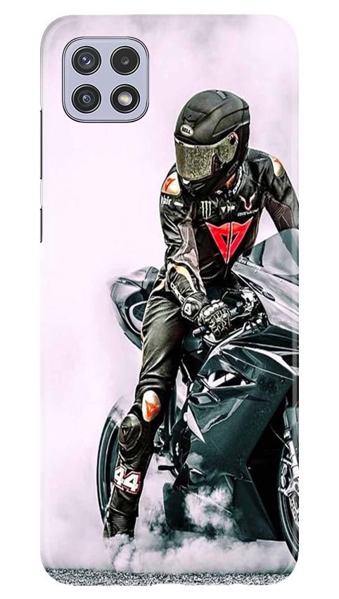 Biker Mobile Back Case for Samsung Galaxy A22 (Design - 383)