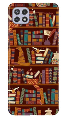 Book Shelf Mobile Back Case for Samsung Galaxy A22 (Design - 390)