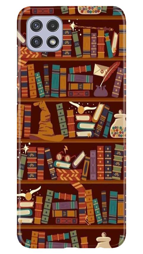 Book Shelf Mobile Back Case for Samsung Galaxy A22 (Design - 390)