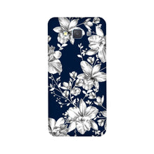 White flowers Blue Background Case for Galaxy J5 (2016)