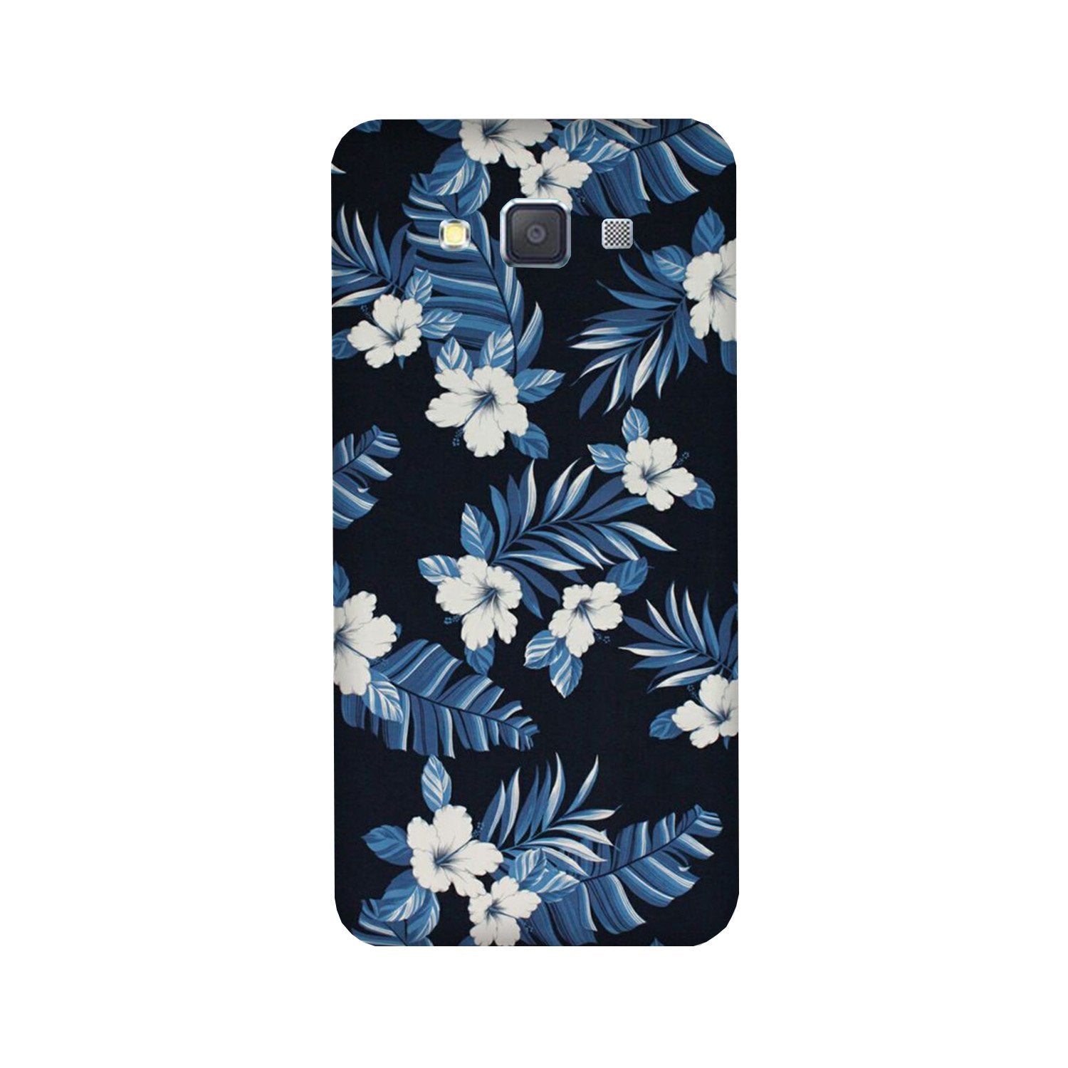 White flowers Blue Background2 Case for Galaxy A8 (2015)