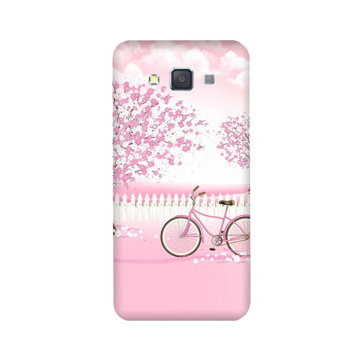 Pink Flowers Cycle Case for Galaxy A3 (2015)  (Design - 102)