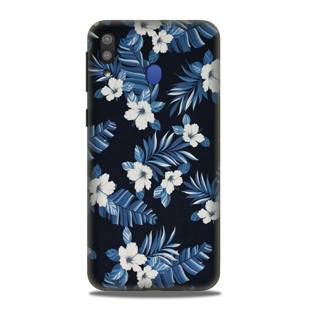 White flowers Blue Background2 Case for Samsung Galaxy A30