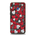 Red White Hearts Case for Samsung Galaxy M20  (Design - 105)