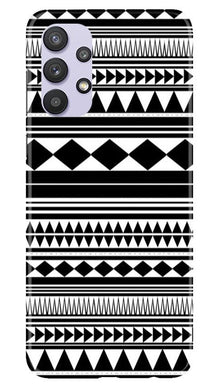 Black white Pattern Mobile Back Case for Samsung Galaxy A32 (Design - 5)