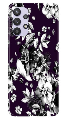 white flowers Mobile Back Case for Samsung Galaxy A32 (Design - 7)