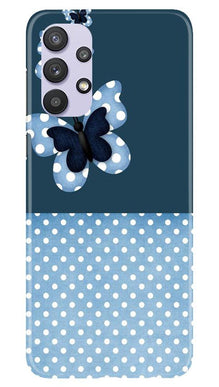 White dots Butterfly Mobile Back Case for Samsung Galaxy A32 (Design - 31)