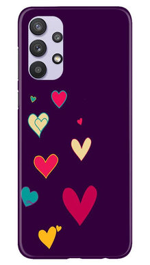 Purple Background Mobile Back Case for Samsung Galaxy A32  (Design - 107)