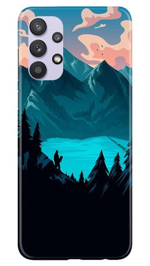 Mountains Mobile Back Case for Samsung Galaxy A32 (Design - 186)