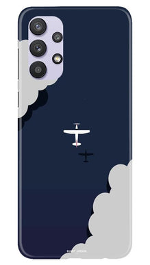 Clouds Plane Mobile Back Case for Samsung Galaxy A32 (Design - 196)