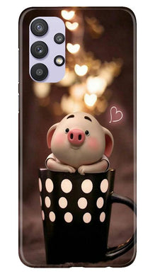 Cute Bunny Mobile Back Case for Samsung Galaxy A32 (Design - 213)