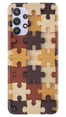 Puzzle Pattern Mobile Back Case for Samsung Galaxy A32 (Design - 217)