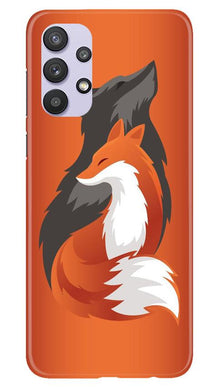 Wolf  Mobile Back Case for Samsung Galaxy A32 (Design - 224)