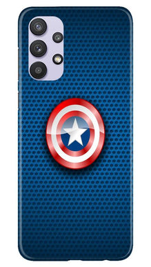 Captain America Shield Mobile Back Case for Samsung Galaxy A32 (Design - 253)