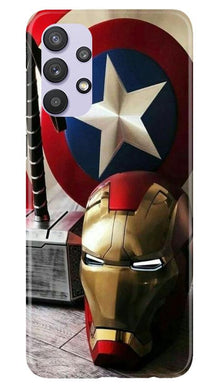Ironman Captain America Mobile Back Case for Samsung Galaxy A32 (Design - 254)