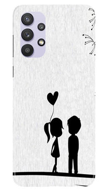 Cute Kid Couple Mobile Back Case for Samsung Galaxy A32 (Design - 283)
