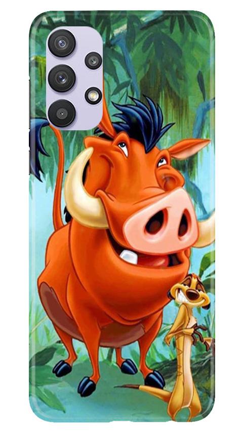 Timon and Pumbaa Mobile Back Case for Samsung Galaxy A32 (Design - 305)