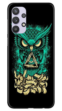 Owl Mobile Back Case for Samsung Galaxy A32 (Design - 358)