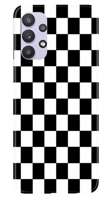 Black White Boxes Mobile Back Case for Samsung Galaxy A32 (Design - 372)