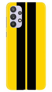 Black Yellow Pattern Mobile Back Case for Samsung Galaxy A32 (Design - 377)