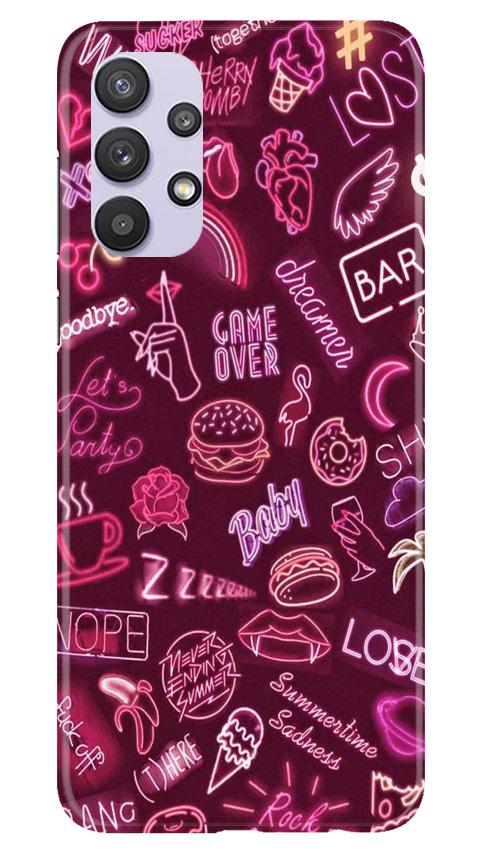 Party Theme Mobile Back Case for Samsung Galaxy A32 (Design - 392)