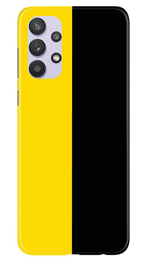 Black Yellow Pattern Mobile Back Case for Samsung Galaxy A32 (Design - 397)