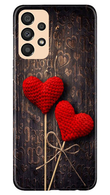 Red Hearts Mobile Back Case for Samsung Galaxy A33 5G (Design - 80)