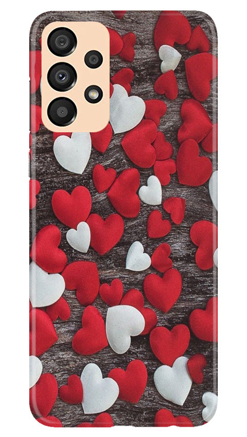 Red White Hearts Case for Samsung Galaxy A33 5G(Design - 105)