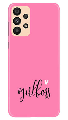 Girl Boss Pink Mobile Back Case for Samsung Galaxy A33 5G (Design - 238)