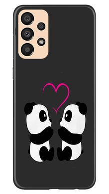 Panda Love Mobile Back Case for Samsung Galaxy A33 5G (Design - 355)