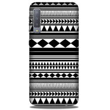 Black white Pattern Mobile Back Case for Galaxy A50 (Design - 5)