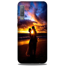 Couple Sea shore Mobile Back Case for Galaxy A50 (Design - 13)