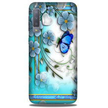 Blue Butterfly Mobile Back Case for Galaxy A50 (Design - 21)