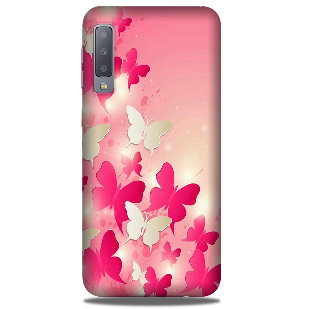 White Pick Butterflies Case for Galaxy A50
