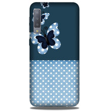 White dots Butterfly Mobile Back Case for Galaxy A50 (Design - 31)