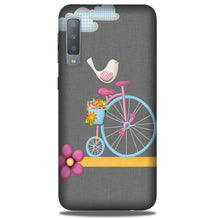 Sparron with cycle Mobile Back Case for Galaxy A50 (Design - 34)