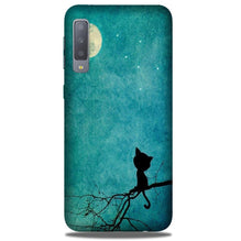 Moon cat Mobile Back Case for Galaxy A50 (Design - 70)