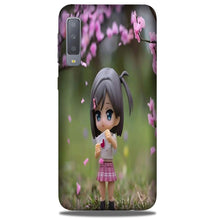 Cute Girl Mobile Back Case for Galaxy A50 (Design - 92)