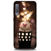 Cute Bunny Mobile Back Case for Galaxy A50 (Design - 213)