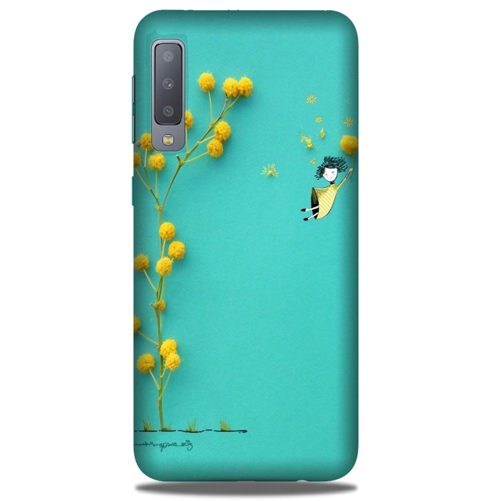 Flowers Girl Case for Galaxy A50 (Design No. 216)