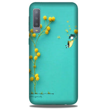 Flowers Girl Mobile Back Case for Galaxy A50 (Design - 216)