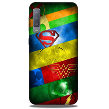 Superheros Logo Mobile Back Case for Galaxy A50 (Design - 251)